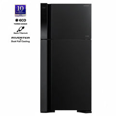 Hitachi HRTN8565DFBBK 565L Black Refrigerator | Inverter Control | Twin Fan | LED Lighting