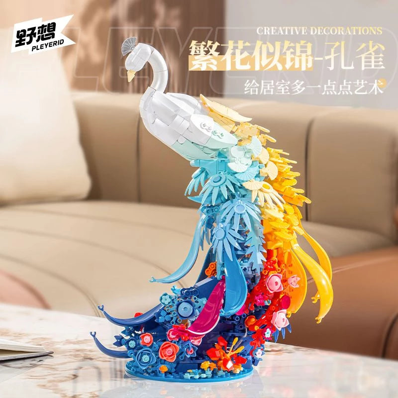 مجموعة Sluban الورود الحمراء - 313 قطعة | نموذج زهري