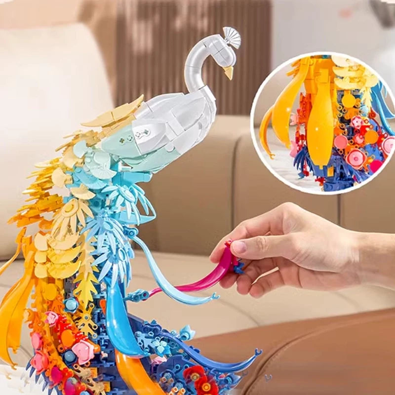 مجموعة Sluban الورود الحمراء - 313 قطعة | نموذج زهري