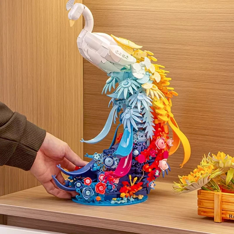 مجموعة Sluban الورود الحمراء - 313 قطعة | نموذج زهري