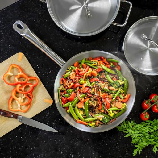 Royalford RF10978 9Pcs Stainless Steel Cookware Set