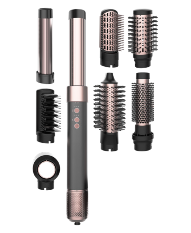 Cecotec CeramicCare AirGlam Black 8-in-1 1400W — Coanda, Ceramic, Keratin & Almond Oil