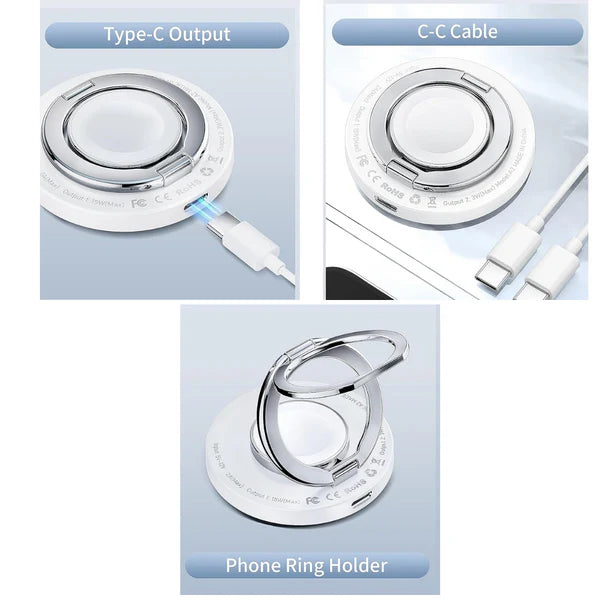 شاحن لاسلكي مغناطيسي 3 في 1 من ويوو