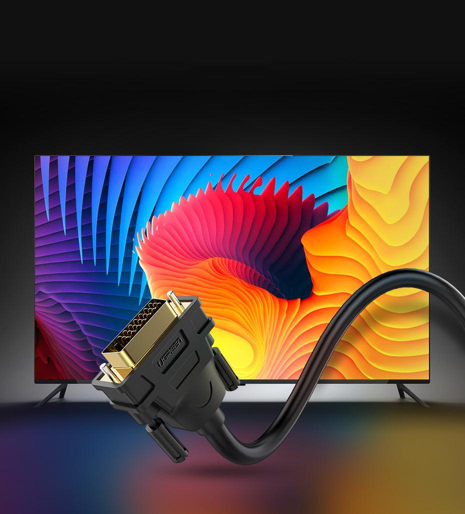 يوجرين كابل DVI (24+5) إلى VGA ذكر 2م (أسود) – 11677