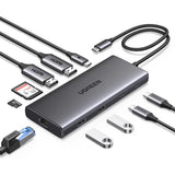UGREEN 10-in-1 USB-C Hub with Dual HDMI, PD, LAN & SD Reader
