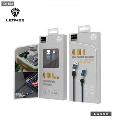 كابل Lenyes LC955 4 في 1 – شحن سريع لجميع أجهزتك