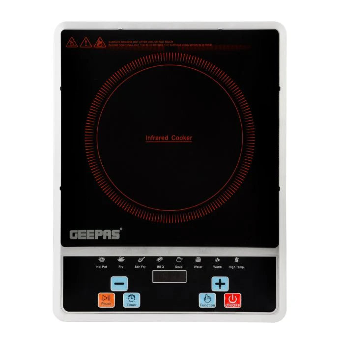 Geepas Digital Infrared Cooker 2000W Crystal Plate