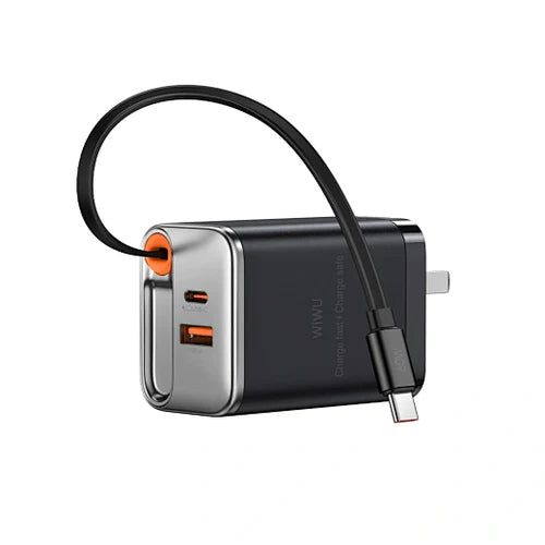 WIWU 67W Helix GaN Fast Charger | Compact Dual-Port EU Plug