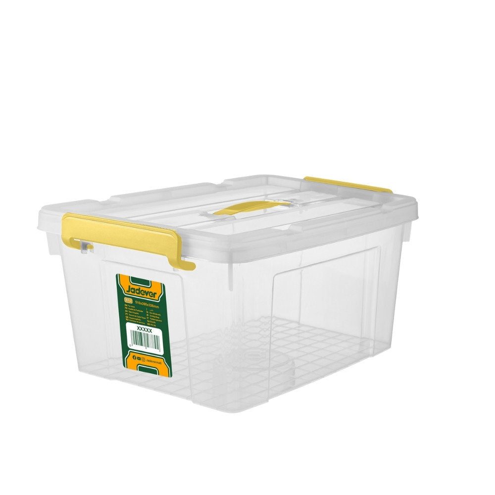 Jadever 66L Clear Plastic Storage Box Durable & Secure