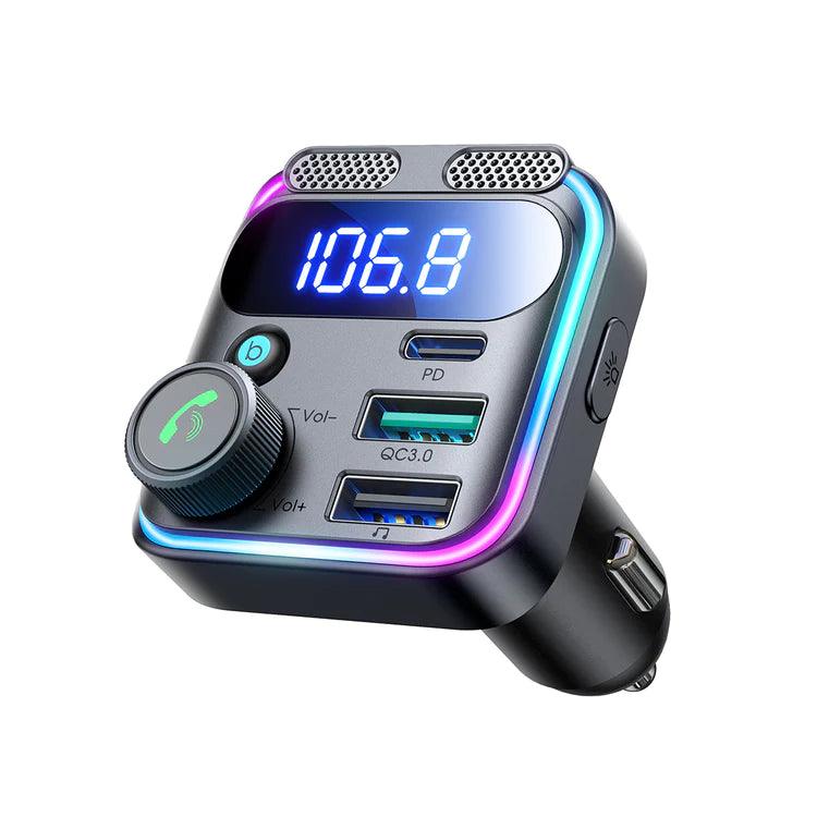 Joyroom 48W Dual-Mic Car Wireless FM Transmitter - Black