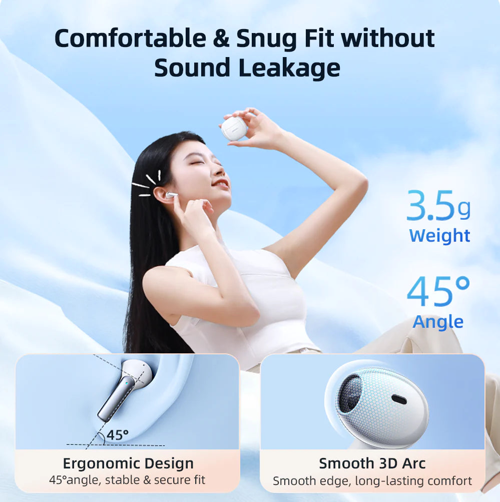 Joyroom Jpods Series True Wireless Dual-Mic ENC Earphones - White