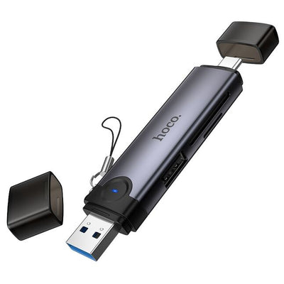 قارئ بطاقات HOCO HB56 Victory 3 في 1 USB و Type-C مع OTG - 5 جيجابت في الثانية