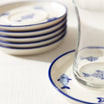 Grande Poisson 6-piece Tea Glass Saucer Set - Madame Coco JO