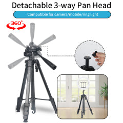 Jmary KP-2201 Tripod 1.7M with Pan Head & Ring Light Mount