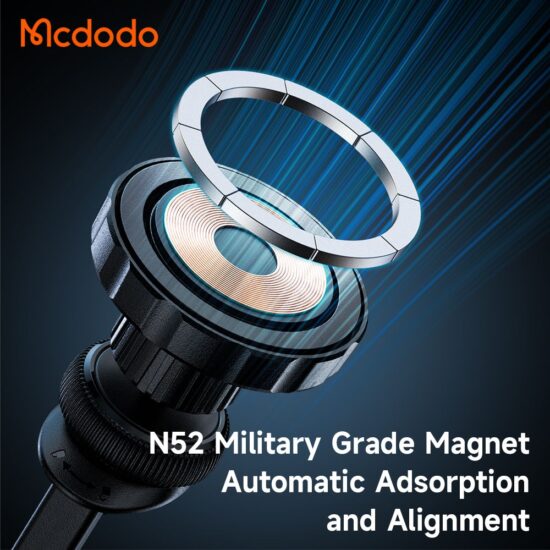 شاحن لاسلكي مكدودو 15 وات وحامل صمام تبريد بتصميم مبتكر - أسود