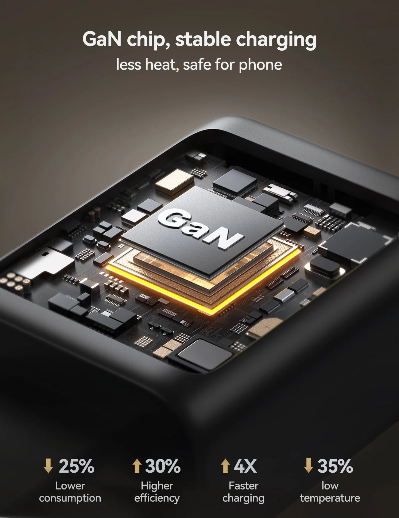 Joyroom JR-TCG13 45W GaN Wall Charger for Samsung Ultra - Black