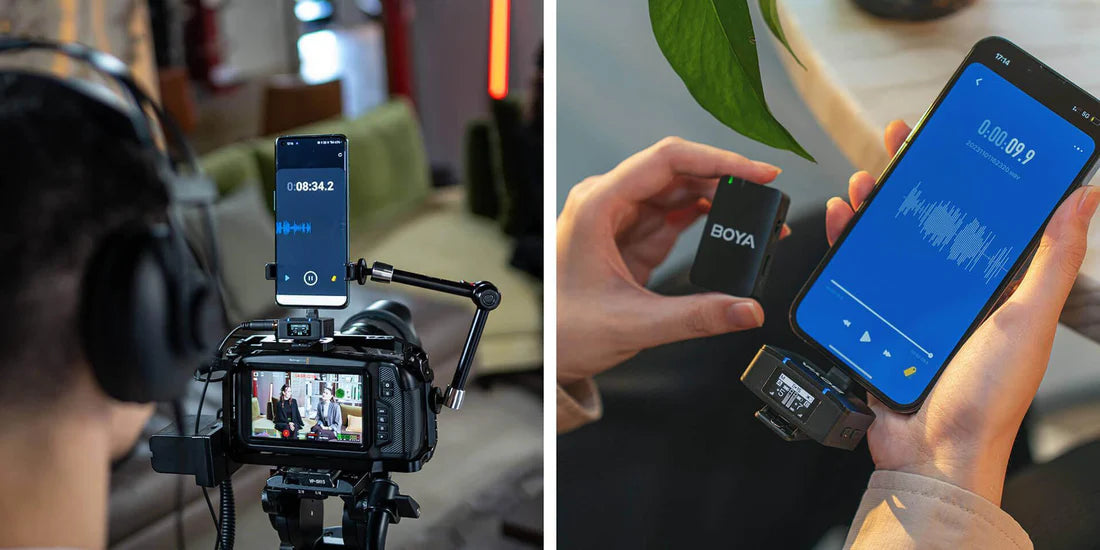 BOYA MIC - مايك لاسلكي مع تسجيل داخلي للمحتوى الاحترافي
