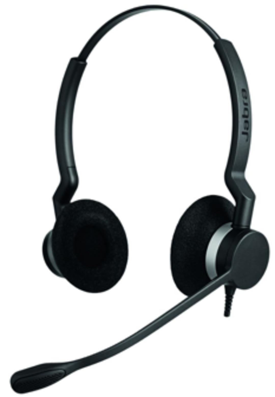 Jabra BIZ 2300 QD Duo Headset – Binaural, Noise-Canceling Mic, 360° FreeSpin Boom, Wideband | Office