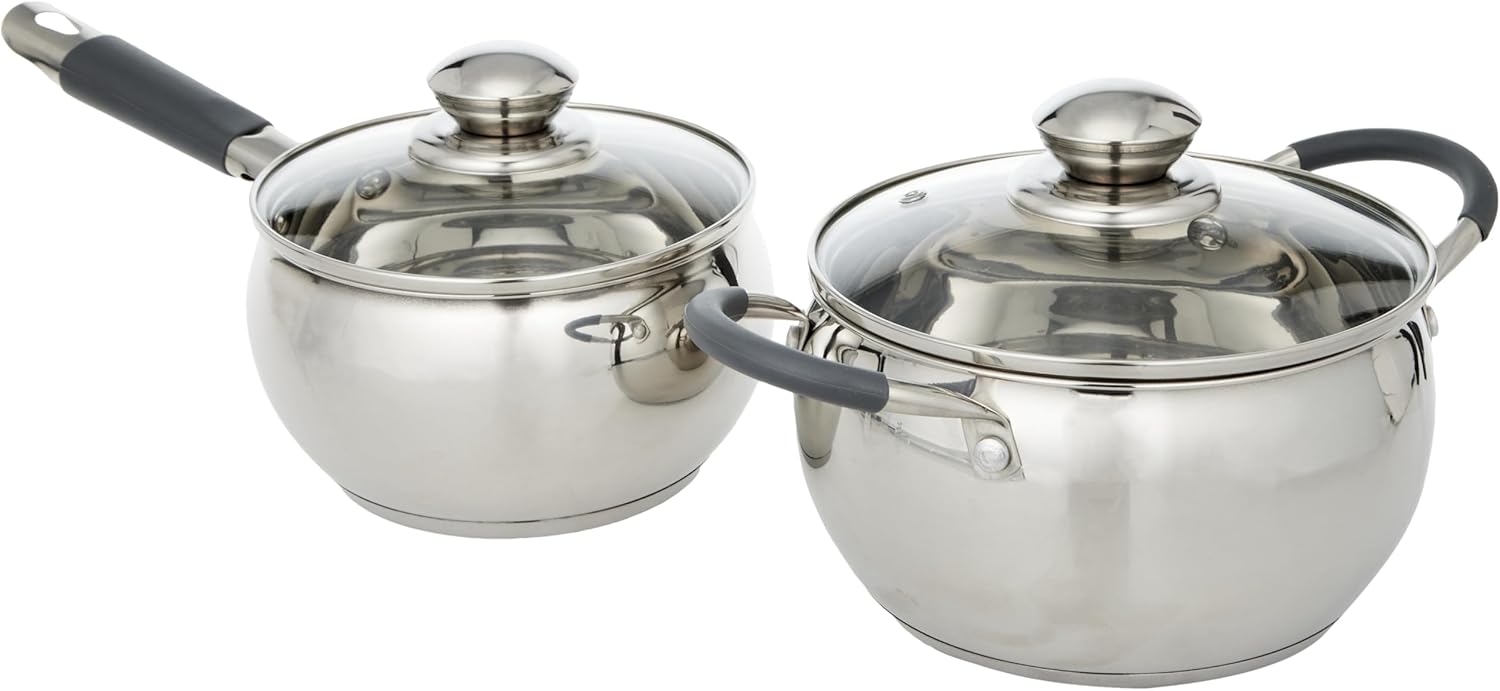 Royalford RF5123 7Pcs Stainless Steel Cookware Set Induction Safe