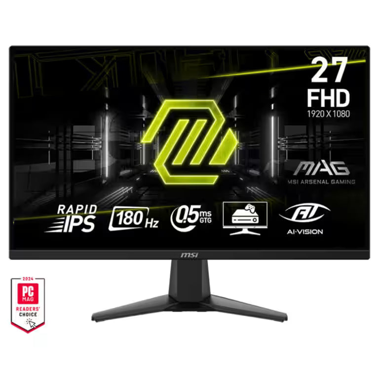 MSI MAG 275F 27″ Gaming Monitor – 180Hz Rapid IPS, FHD, 0.5ms, AMD FreeSync, HDR | Frameless