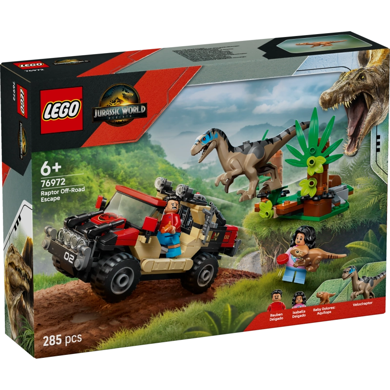 LEGO Jurassic World هروب الرابتور 76972 – 285 قطعة