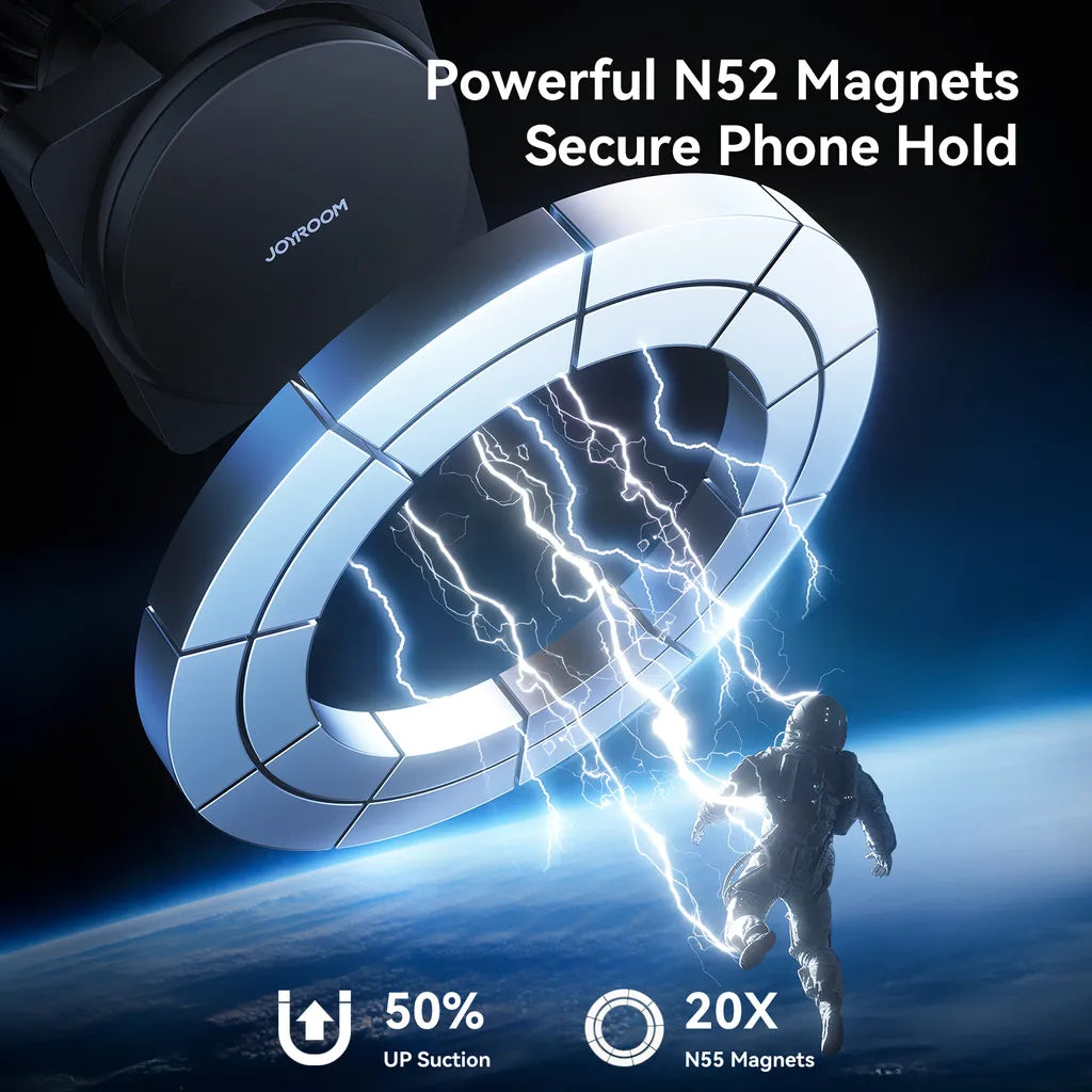 Joyroom JR-ZS506 Magnetic Wireless Car Charger / Phone Holder - Black