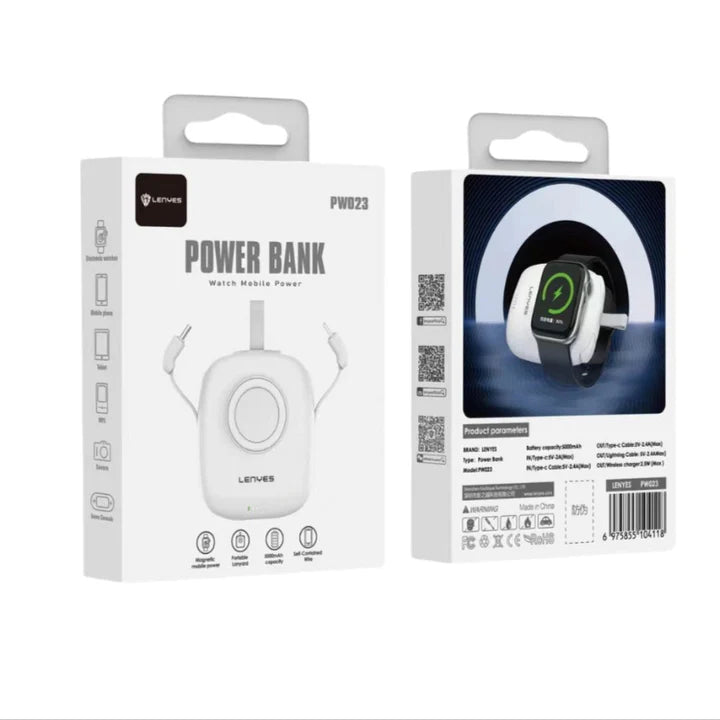باور بانك Lenyes PW023 ميني 5000mAh خفيف وسريع