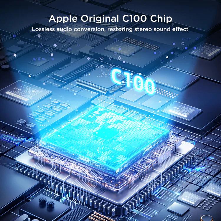 محول جوي روم ناقل الصوت 2 في 1 من لايتينج إلى 3.5 ملم - أسود