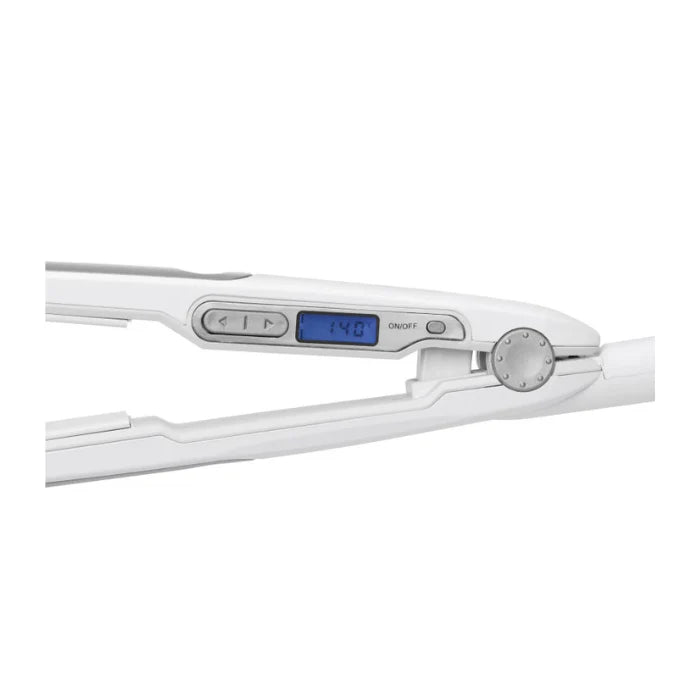 AEG Ceramic Hair Straightener HC 5585 – 16-Stage Temperature Control 50–200°C, LCD Display & Auto Shut-Off | White