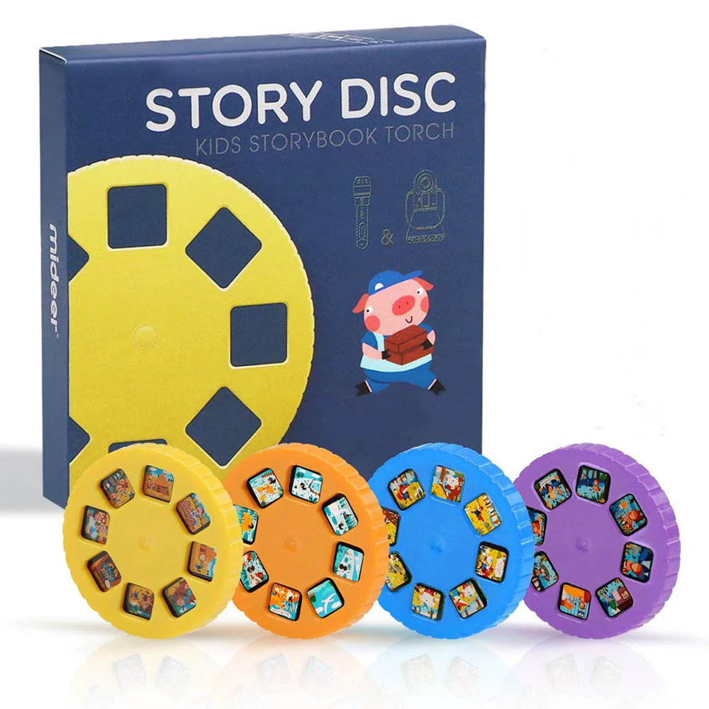 Mideer Kids Story Book Torch Disc Sets