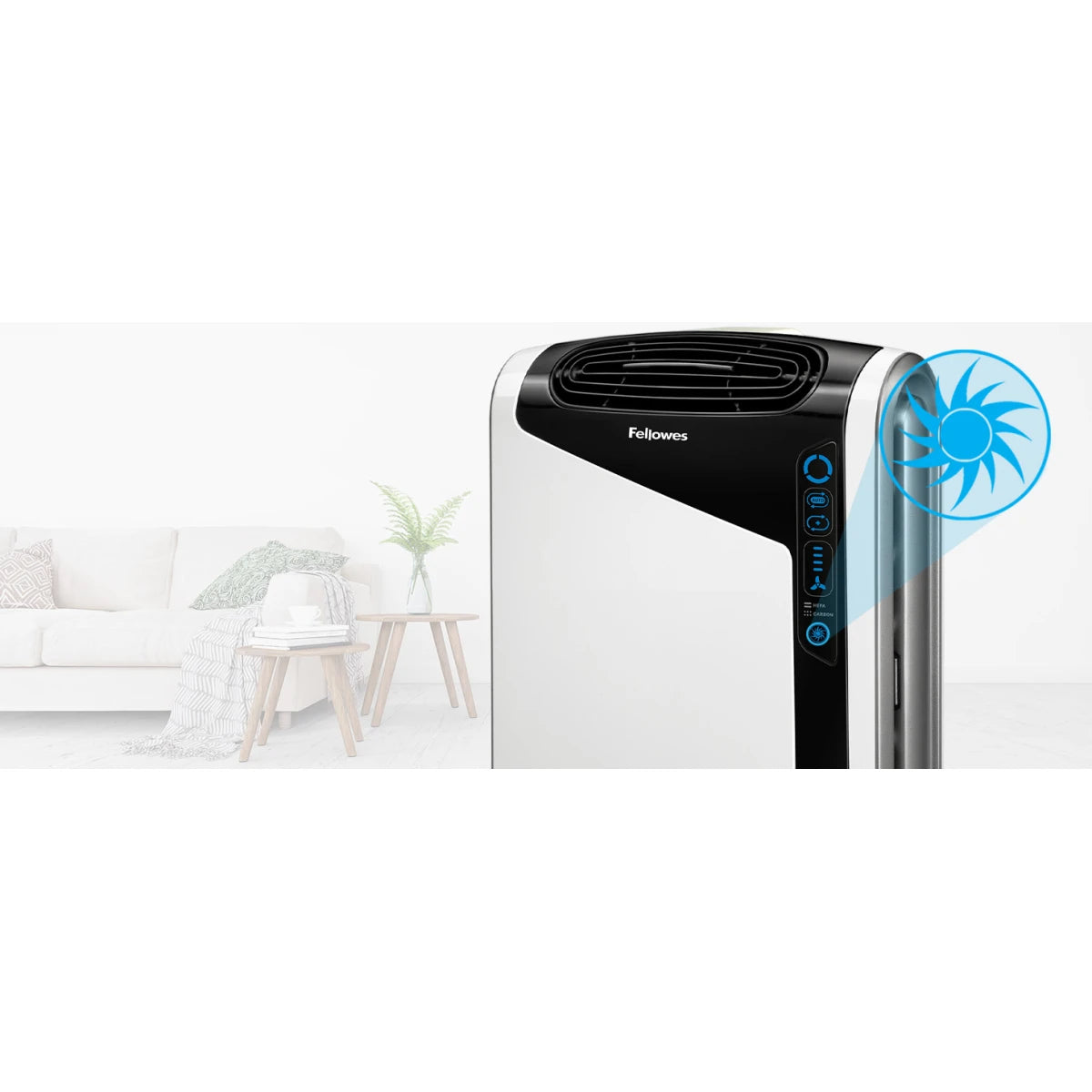 جهاز تنقية الهواء Fellowes AeraMax / تشغيل هادئ 30 ديسيبل / معدل صرف الهواء النظيف 361 متر مكعب/ساعة - أبيض