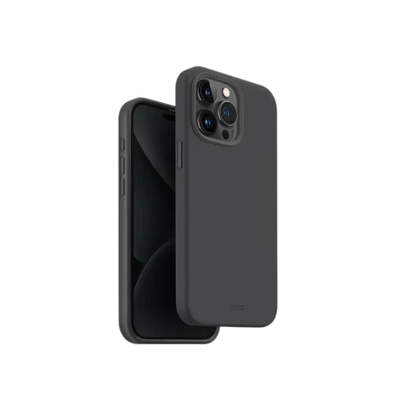 UNIQ HYBRID iPhone 15 Pro MagClick Charging Case – Charcoal Grey