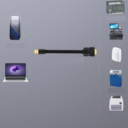 كبل يوجرين يو اس بي 2.0 إلى DB9 RS-232 مسطح بطول 2 متر