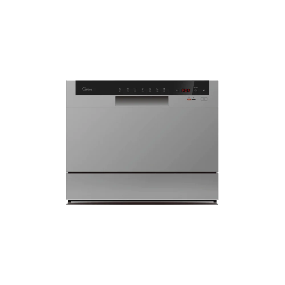 Midea Countertop Dishwasher 6 Place Settings, 7 Programs, A+ Energy, Silver | WQP6-3602F