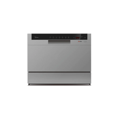 Midea Countertop Dishwasher 6 Place Settings, 7 Programs, A+ Energy, Silver | WQP6-3602F