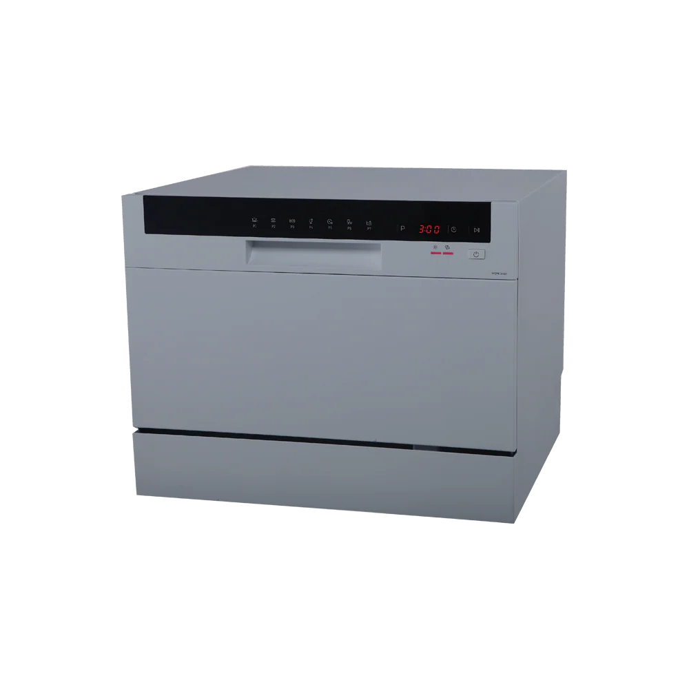 Midea Countertop Dishwasher 6 Place Settings, 7 Programs, A+ Energy, Silver | WQP6-3602F