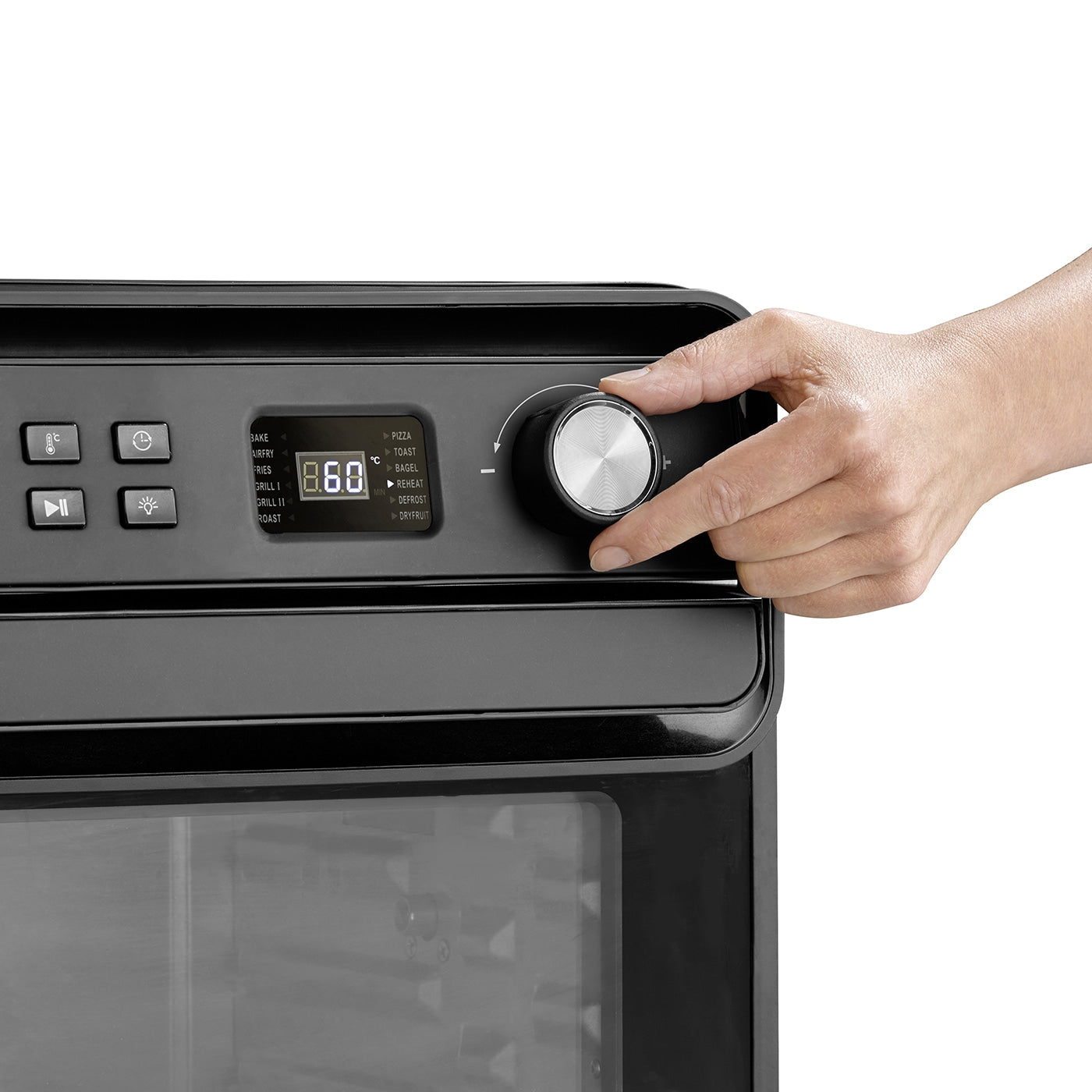 مقلاة الهواء الساخن مع مؤقت 1700 واط من كاسو - أسود