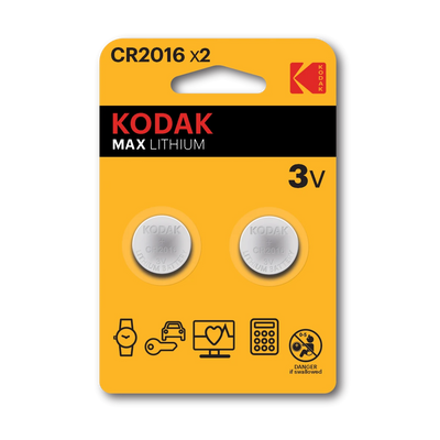 Kodak Lithium Button Cell Batteries 2016 Pack Of 2