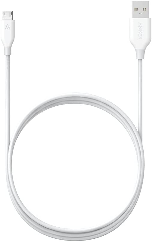 كابل Anker PowerLine Micro USB (6 قدم) باللون الأبيض معبأ في عبوة غير متصلة بالإنترنت V3