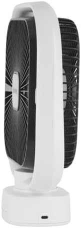 Geepas 8" Rechargeable Oscillating Table Fan with 2-in-1 LED Light, GF21122