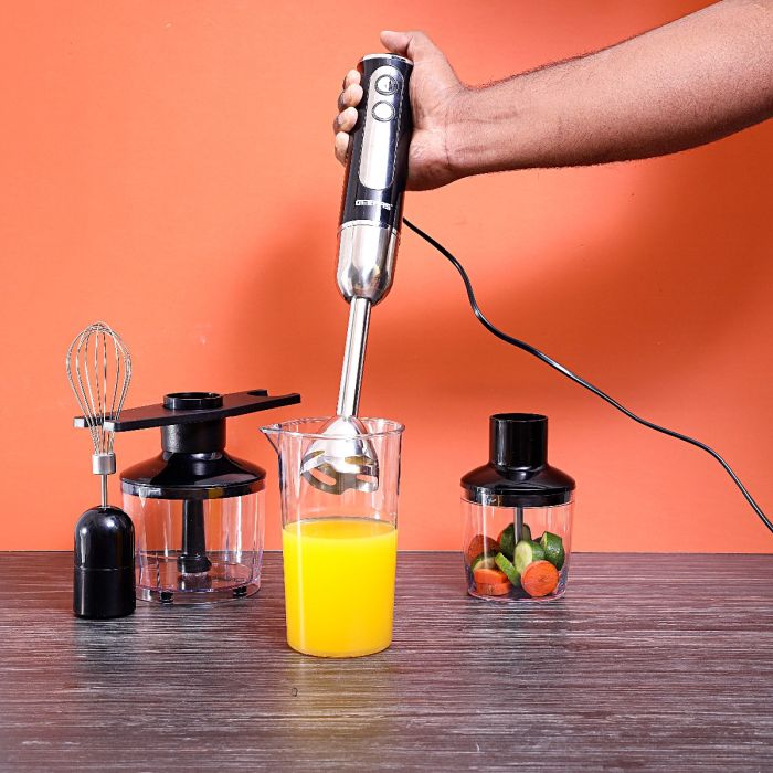 Geepas 5-in-1 Hand Blender 600W Motor 8 Speeds