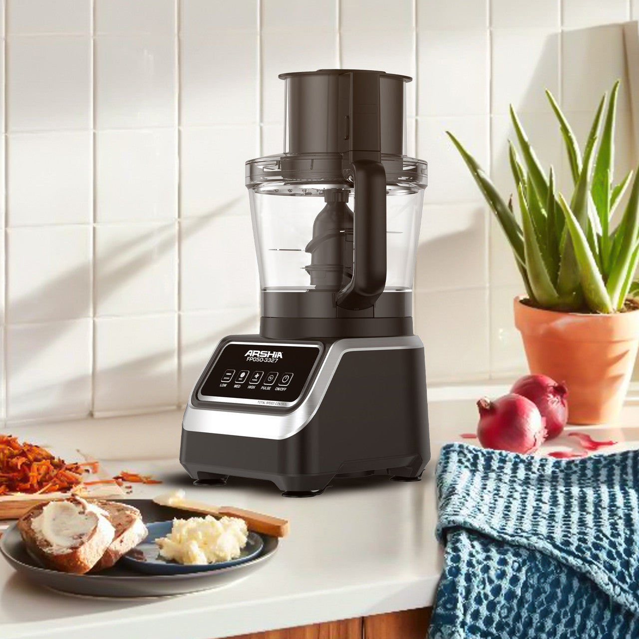 Arshia 10 in 1 Food Processor – 1000W 2.5L Capacity