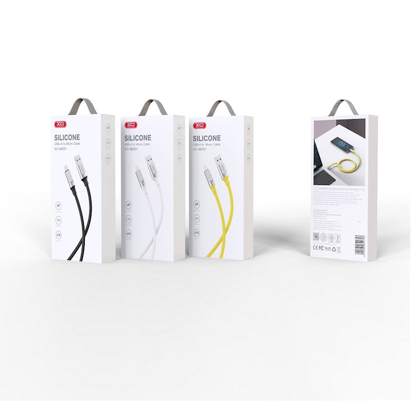 كابل XO NB251 microUSB شحن 6A – 1 متر أسود