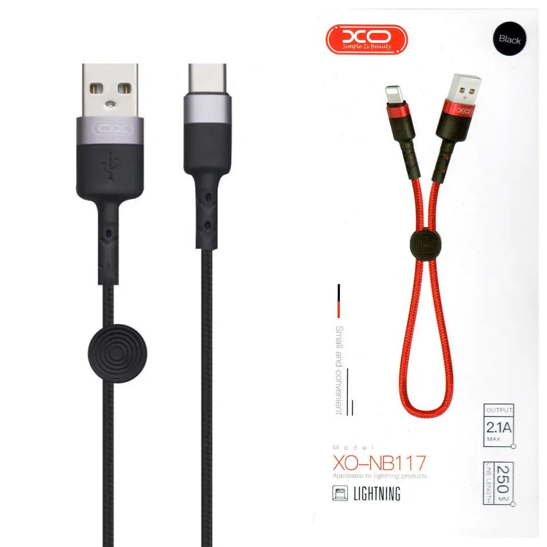كابل USB مريح XO NB117 2.1A مع مشبك 0.25 متر