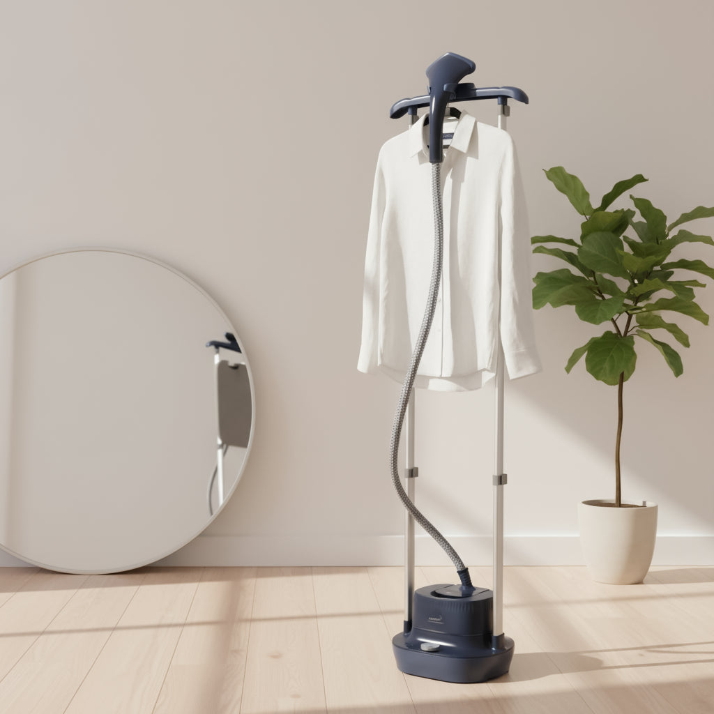 Arshia Garment Steamer – 1800W, 2.5L Tank, Adjustable Pole up to 155cm, Gentle Steam & Full Accessories Set