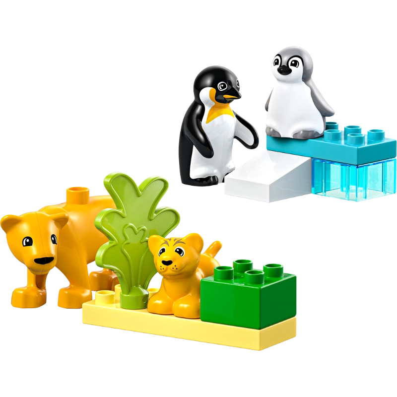 LEGO DUPLO حيوانات برية 10442 بطاريق وأسود