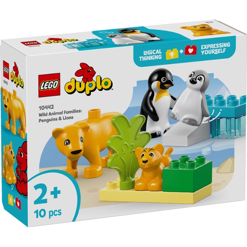 LEGO DUPLO حيوانات برية 10442 بطاريق وأسود