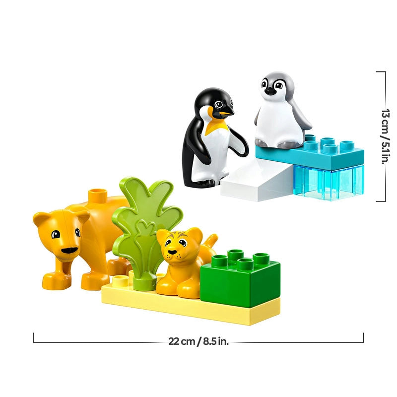 LEGO DUPLO حيوانات برية 10442 بطاريق وأسود