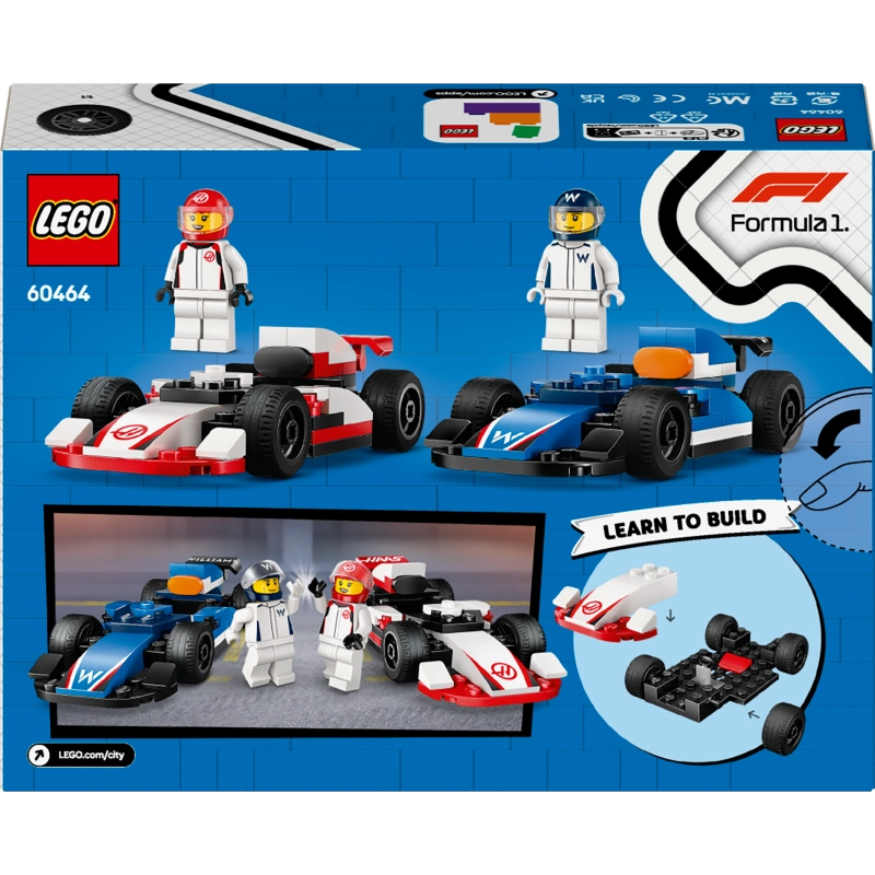 LEGO City سيارات F1 ويليامز وهاس 60464 – 92 قطعة