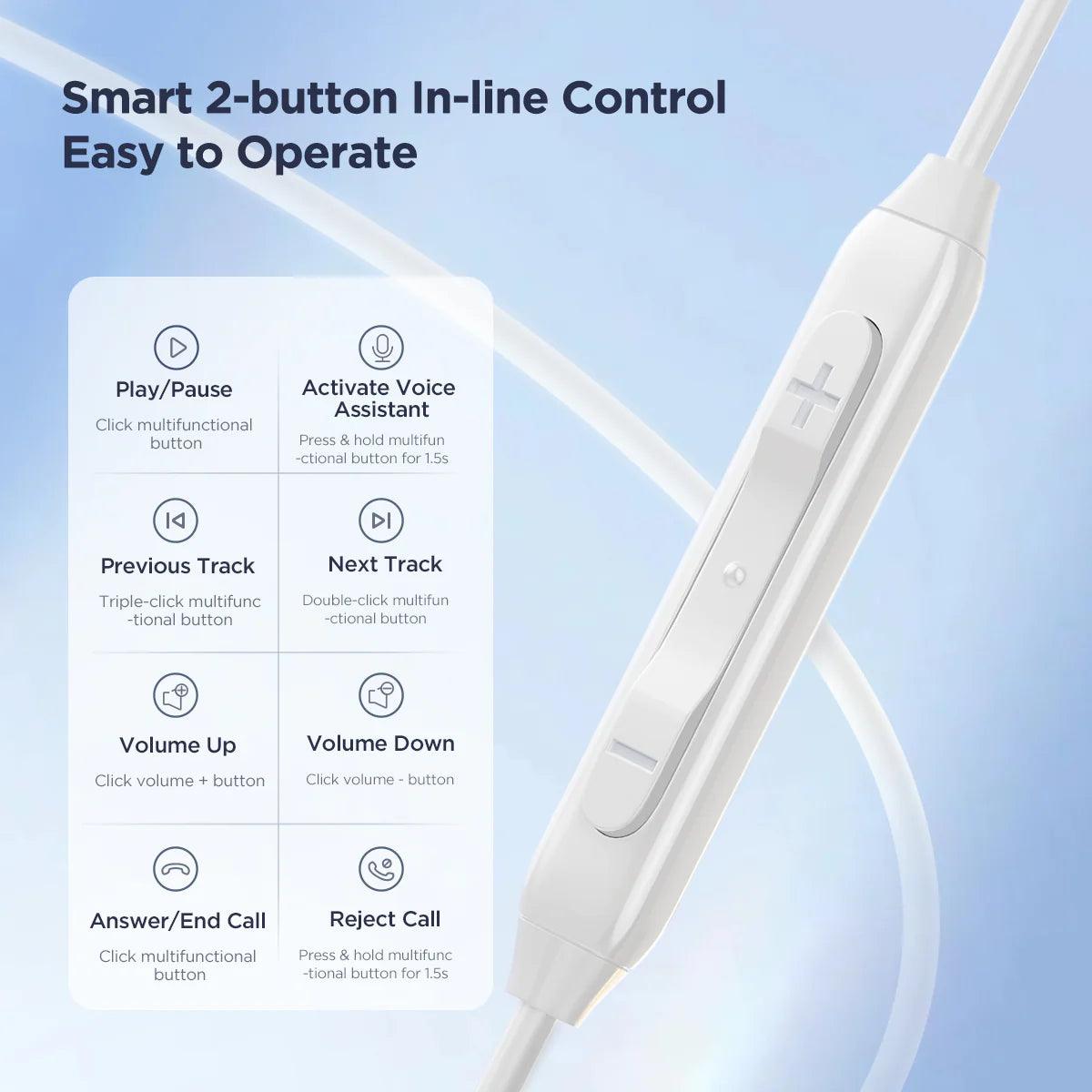 سماعات جوي روم Type-C سلكية بنصف تصميم أذن